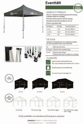 Utforma ditt Eventtält (c) Tryckt - Skapa din egen design Välj mellan olika storlekar Tak 3 x 3 m 3 x 4.5 m 3 x 6 m Vägg 3 m 4.