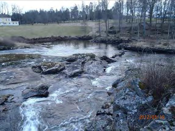 Vid Hedeskvarn är ån forsande och har nyckelbiotopskaraktär som blockrik strömmande med kulturmiljö i anslutning till vattendrag.