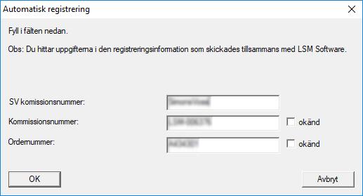 ordernummer i formatet Axxxxxx). 10. Klicka på knappen "OK".