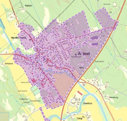 Fastigheterna som berörs av ändringen är Nyby 4:24 och Nyby 4:63. Robertsfors kommun äger båda fastigheterna.