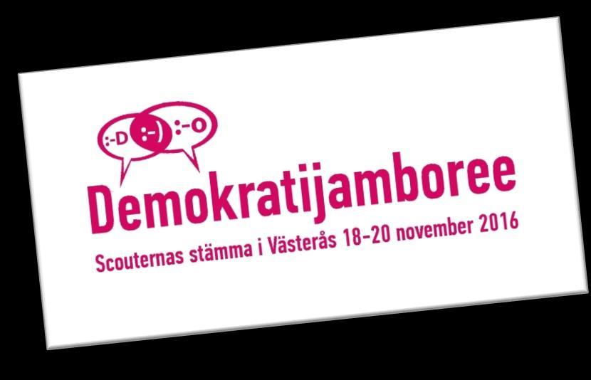 Demokratijamboree 2016 Ny verksamhetsplan, budget och styrelse för 2017-2018 Äventyr och kompisar i en riktigt bra scoutverksamhet Ny policy gällande hållbar utveckling Upplevelsen av och