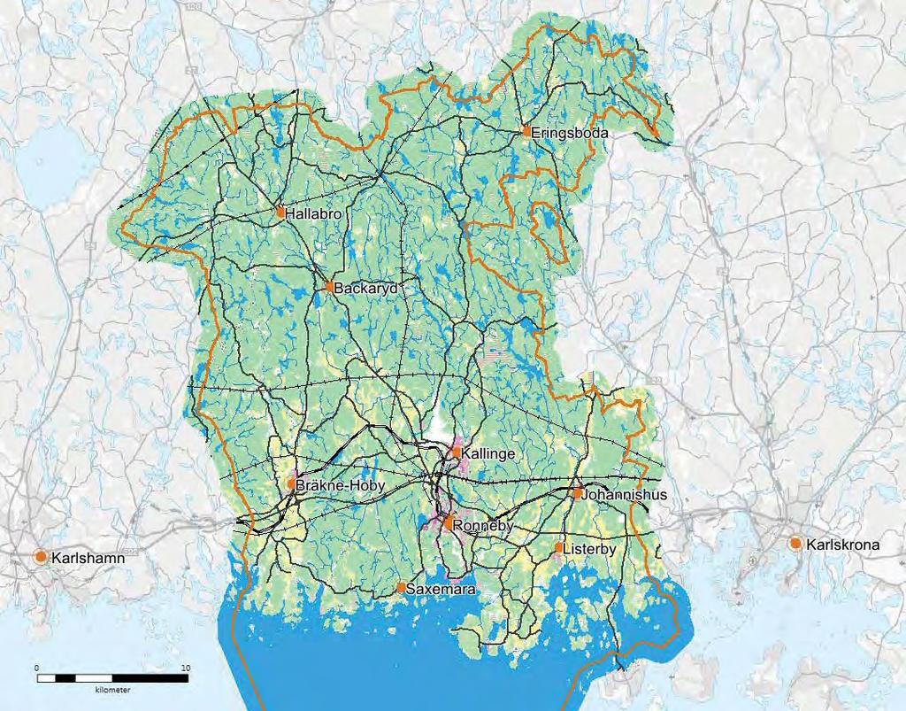 nationell och internationell samverkan. Regionen Blekinge är en del av den expansiva Östersjöregionen. Vid sidan om storstadsområdena är Blekinge ett av landets mest tätbefolkade län.