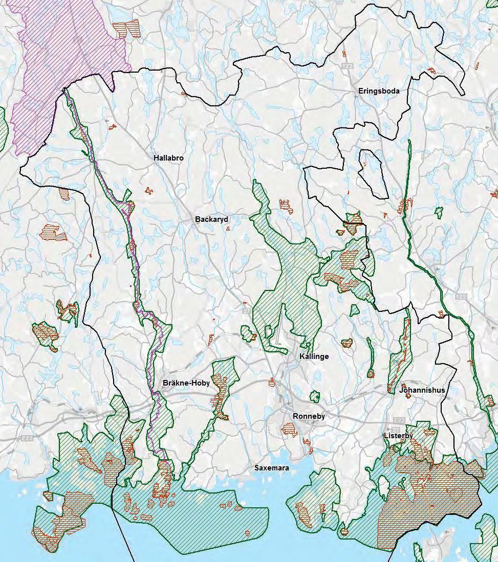 Riksintresse för Naturvård (3 kap 6 MB) Riksintressen för naturvården pekas ut av Naturvårdsverket. Beskrivningarna för kommunens riksintresseområden för naturvården gjordes 1999.