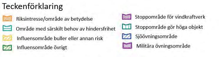Riksintresse för Totalförsvaret (3 kap 9 MB) Enligt miljöbalken skall mark- och vattenområden som har betydelse för totalförsvaret så långt möjligt skyddas mot åtgärder som kan påtagligt skada dess