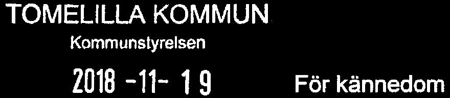 2018-11-13 Diarienr Kommunstyrelsen
