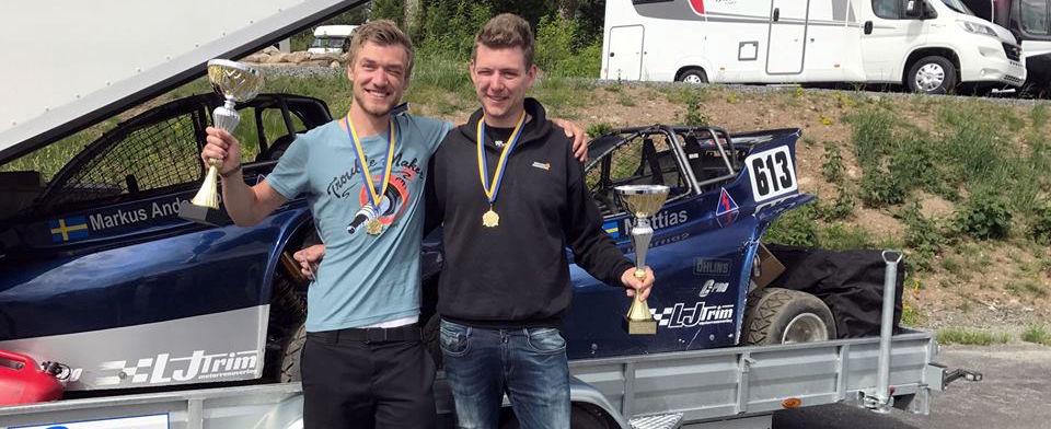 3 x Guld blev "Årets bästa tävlingsprestation" Markus Andersson och hans bror Mattias stod för varsin enastående säsong i crosskart, Markus i 250cc och Mattias i 650cc.