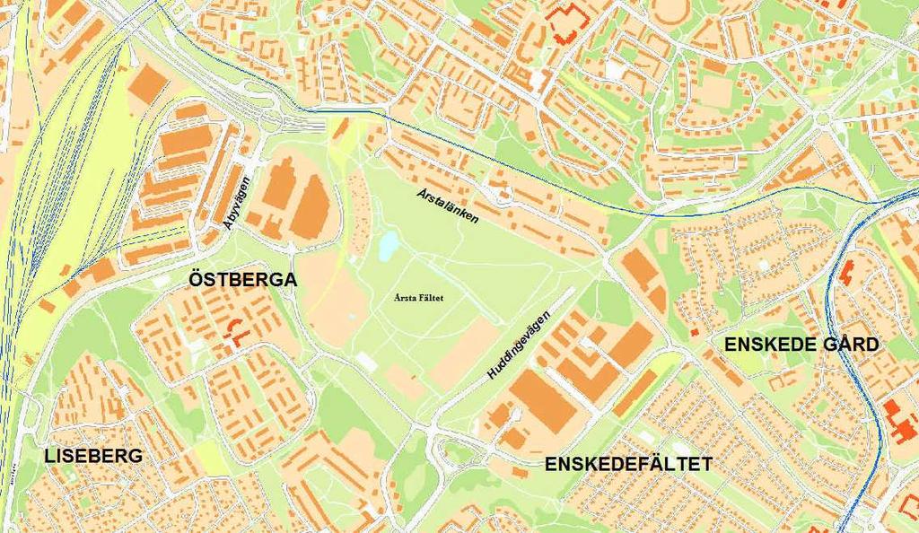 SID 2 (11) Utlåtande Planområdet Årstafältet är söderorts största fält (ca 50 ha), och ligger mellan stadsdelarna Årsta, Östberga och Enskedefältet.