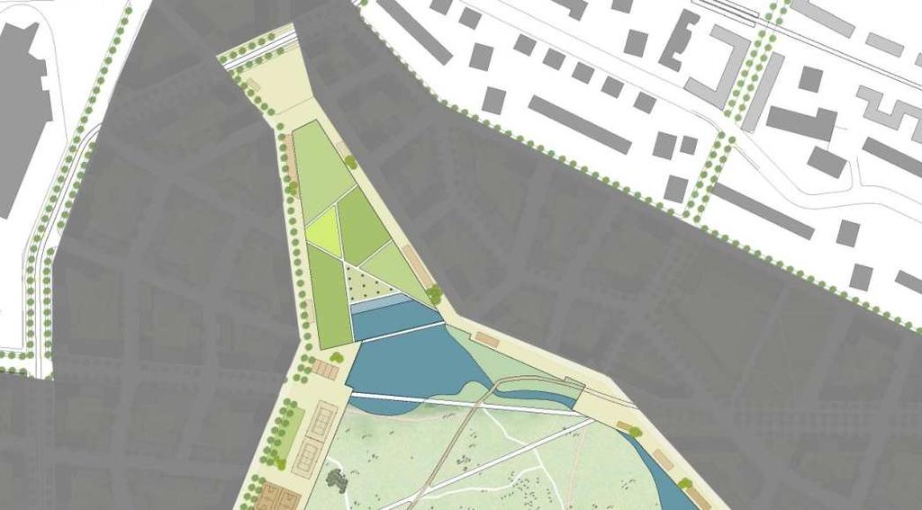SID 6 (11) Parkförslaget Årstafältet är en befintlig park som utvecklas och förädlas för att skapa en god boendemiljö i en tätare stad. Med 10.