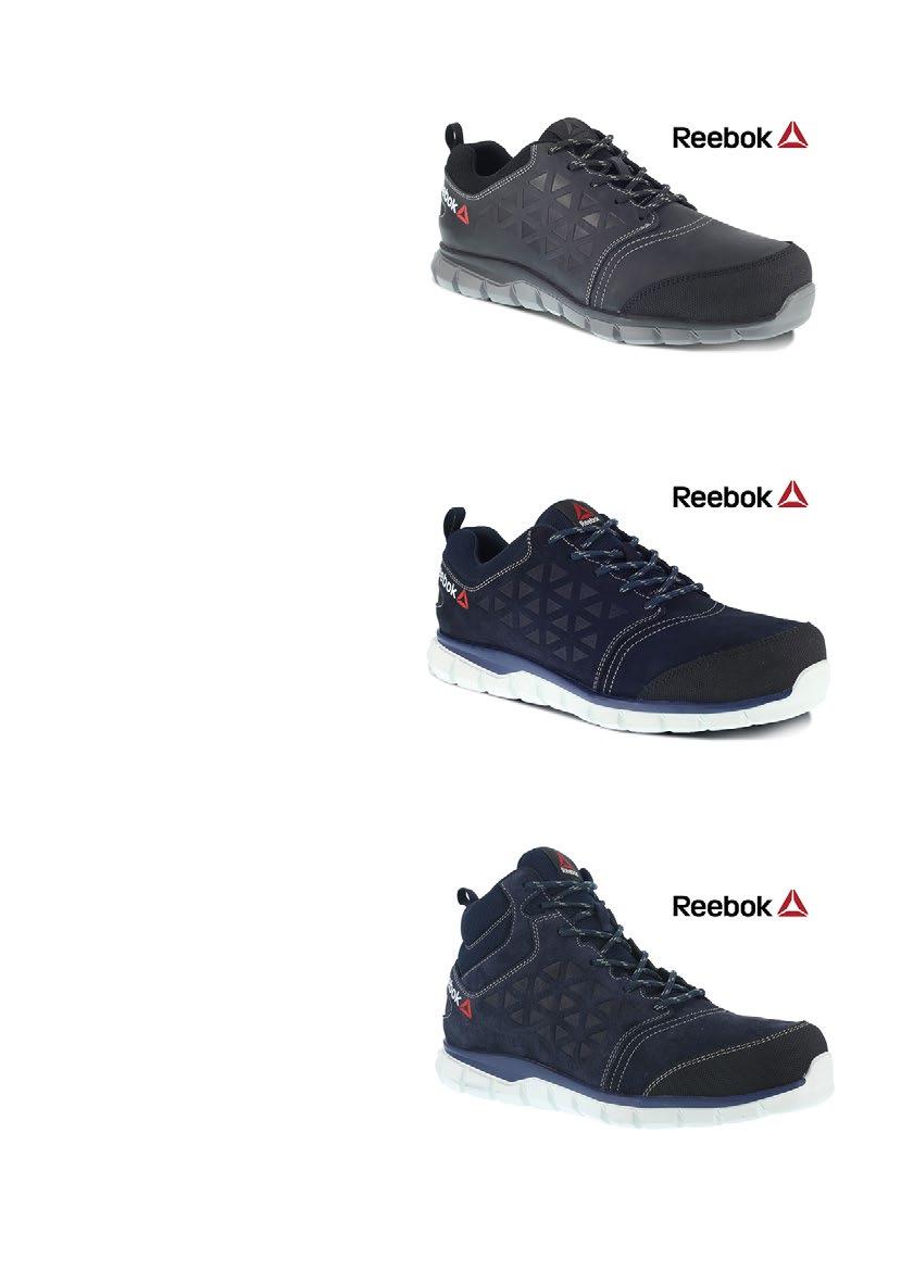 SKYDDSSKOR REEBOK 1036 Snygg lätt skyddssko från Reebok med teknik från traditionella sportskor. Ovandel av läder. Fukttransporterande insida. Tähätta av aluminium och ultralätt spikskydd av textil.