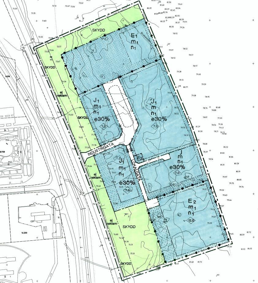 handels- och småindustriområde. Den detaljplan som nu föreslås upphävas utgjorde första etappen av detta handels- och småindustriområde.