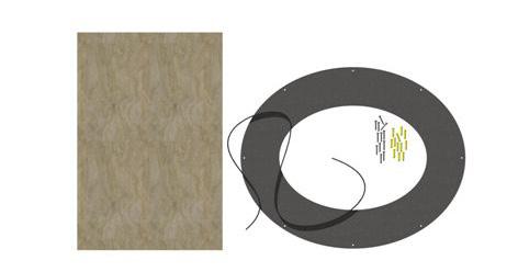 TÄCKPLÅTAR Innertaksplåt/täckplåt för väggenomföring, hel eller 2-delad. A mm Di 2 -del. Art. nr 2-del.