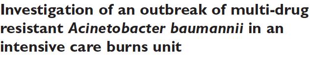 Jones et al Clin Infect Dis 2015 Villegas et al Infect Control Hosp Epidemiol 2003 Roberts et al J