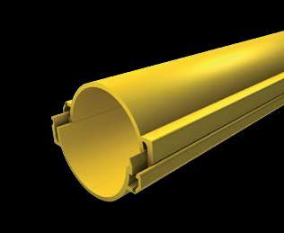 Kabelskyddsrör för placering i mark EVOCAB SPLITkabelreparationsrör (Uppfyller Svensk Krafts EBR-rekommendation SRN) EVOCAB SPLIT är en ett tvådelat, slätväggigt kabelrör för reparationer av