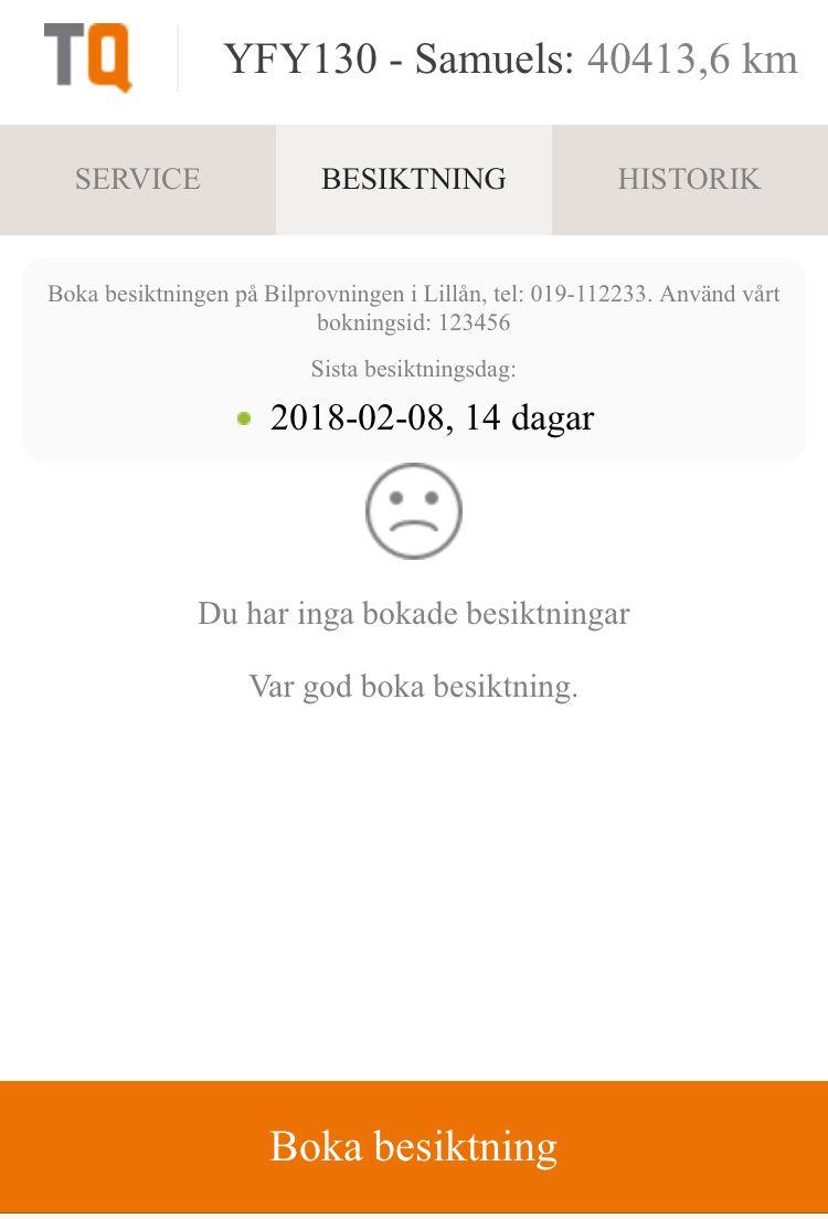 Webb När utföraren klickar på knappen/länken i mailet öppnas en sida för den aktuella åtgärden.