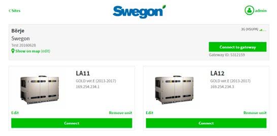 Swegon Connect Efterfrågan på fjärranslutning ökar ständigt och med Swegon Connect erbjuds en flexibel molnbaserad tjänst som möjliggör kommunikation mellan produkter,