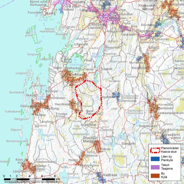 36 / 72 ters avstånd från projektområdet.