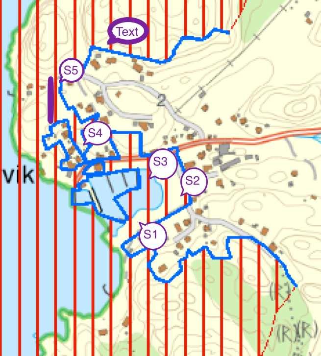4 ( 7) Exempel i Stockevik med S-nummer Stockevik har blivit mer restriktivt behandlat än andra samhällen genom att strand- skydd lagts in i samhället bl. a. där verksamhet redan är etablerad.