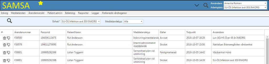 Inskrivningsmeddelande returnerat som Felsänt Om meddelandet kommer i retur från kommun/primärvård, kontrollera i Västfolket /