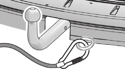 Läget används t.ex. vid precisionsmanövrering som parkering på trånga utrymmen. Påkopplad men ej stabiliserad 3 Stabilisera kulkopplingen genom att trycka ner handtaget till stängt stabilserat läge.