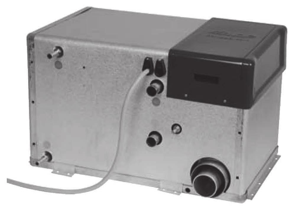 VÄRMEPANNA Värmepannan är av typen ALDE Compact 3020. Pannan har följande driftsätt: Elektrisk drift 230V Gasoldrift Pannan manövreras från den separata manöverpanelen.