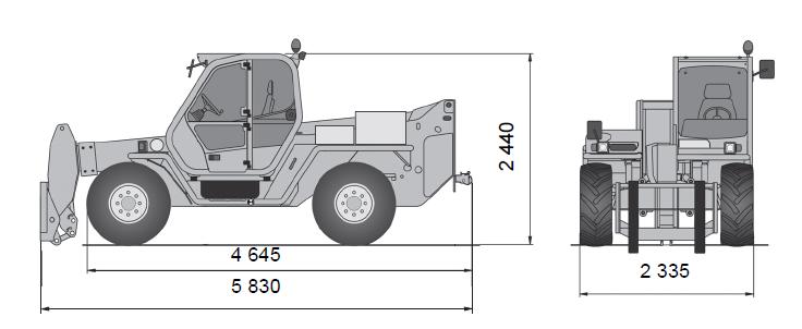 9(14) Viktuppgifter Utan redskap, tjänstevikt Framaxel... 3 280 kg Bakaxel... 7 570 kg Totalvikt... 10 850 kg Med skopa, tjänstevikt Framaxel... 4 150 kg Bakaxel... 7 220 kg Totalvikt.