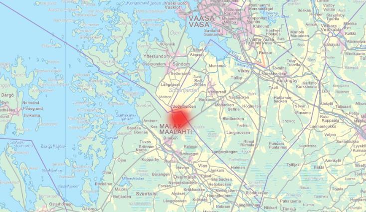 1-5 Influensområdet utgörs av Malax kommuncentrum i Yttermalax (ca 3 km), Solf (ca 9