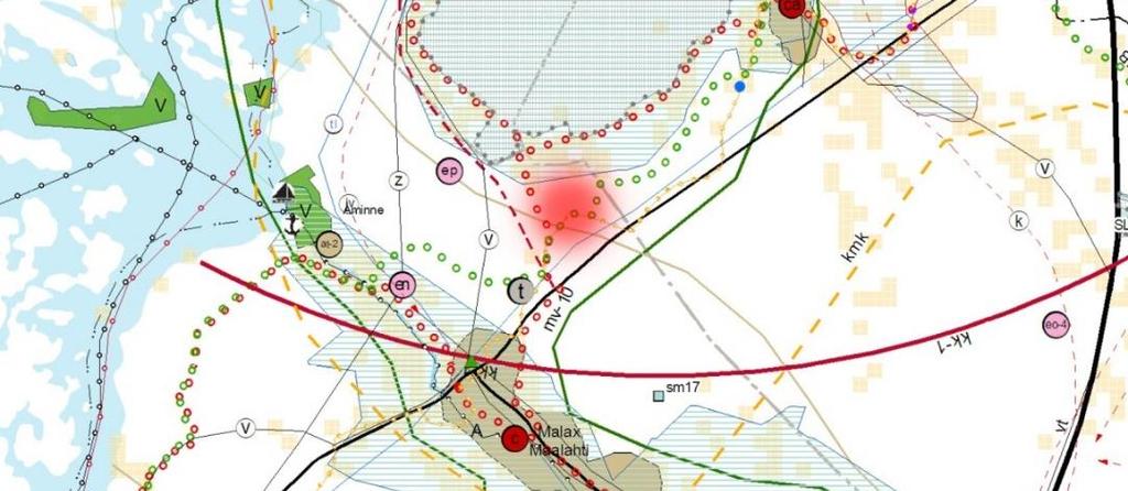 1-7 Kommunens målsättning med detaljplanen är att ge möjlighet till ökad befolkningstillväxt i den direkta närheten av Malax kommuncentrum i Yttermalax.