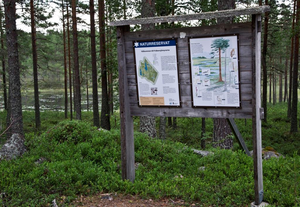Information (I) Information är en viktig del i tillgängliggörandet av naturreservaten för besökare.
