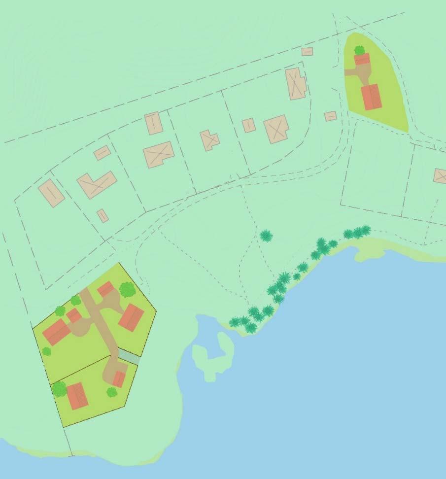 Bebyggelseområden Under 70- och 80-talet planlades delar av fastigheten vid Grönängen och styckades av och bebyggdes med småhus.