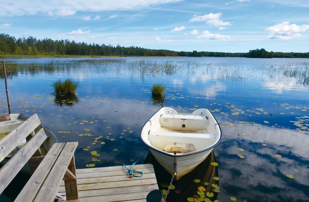 19. Smedjevik och Stensjöns naturreservat Följer man vägen mot Skogsby kommer man efter några kilometer till Smedjevik och Stensjön. Smedjevik är idag en ödeby men tidigare fanns här tre gårdar.