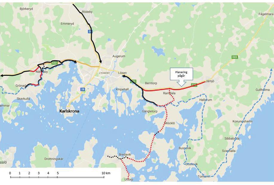 KARTOR ÖVER REGIONALT UTPEKAT HUVUDCYKELNÄT Karlskrona