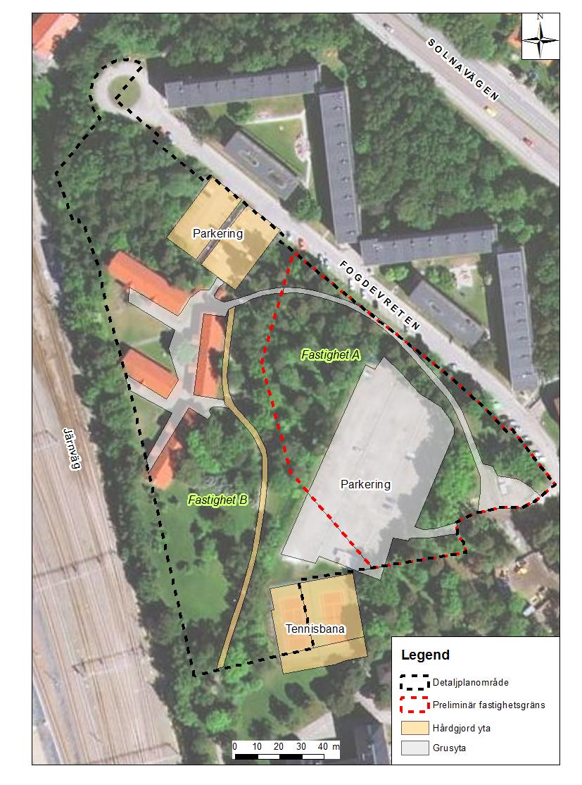 Dagvattenutredning KI Campus Solna 2014-10-06 - Svenskt Vatten Publikationer P90 och P104 - Situationsplan från Scheiwiller