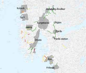 Ådt Hastighet kvm/tim 40 50/60 70 80 90 100 <250 <1000 <2000 <2500 <3000 <5000 Tabell 9 Tabellen visar vilken trafiksituation som bör uppfyllas om en väg ska skyltas med vägvisning för cyklister