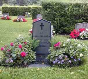 KULTURHISTORISKT VÄRDEFULLA GRAVVÅRDAR BOMHUS KYRKOGÅRD BILAGA 1 Kvarter: U:2 Gravnr: 7