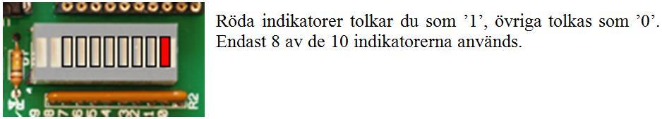 Arbetsbok för MD407 - PROV Ställ nu in värdet 1 på strömställarmodulen genom att klicka på den minst signifikanta biten.