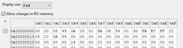 Arbetsbok för MD407 - PROV start: MOV @ i = 0 LDR @ R1 = &ca[0] for: CMP @ i < sizeof(ca)? BGE STRB @ ca[i] = i ADD @ i = i+1 B forend: MOV MOV STRB @ ca[5] = 0xFF; ca:.