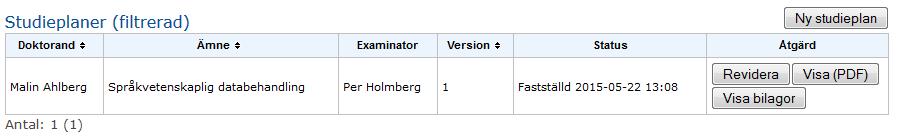 En påminnelse i form av en e-postnotifiering skickas till doktorand och handledare 11 månader efter att senaste ISP:en fastställts.