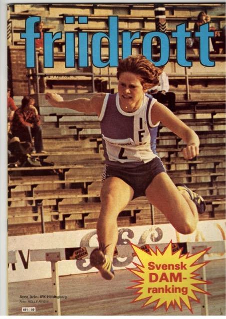 Stor Tjej nr 308 Anne Arén (f 1957) 400m 53.60, 400m häck 59.