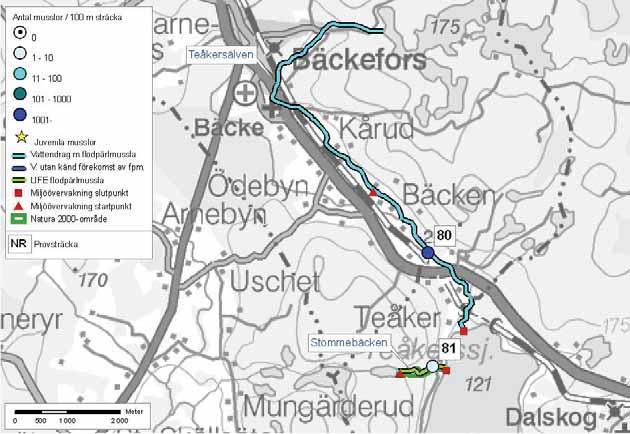 130: Dalbergsån Stommebäcken Stommebäcken Melleruds kommun Delvrinningsområde: Krokån Aroid: 651839-129393 Stommebäcken är det lilla vattendraget på nedre delen av kartan.