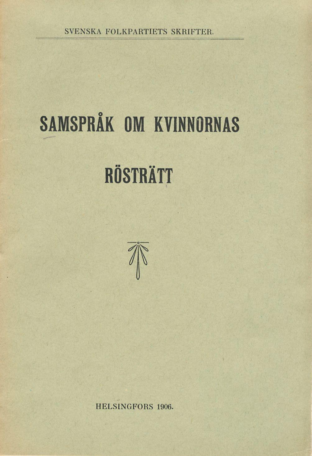 Svenska folkpartiets skrifter SAMSPRÅK