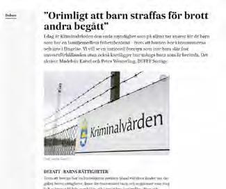 https://www.dn.se/insidan/forskare-polisen-maste-ta-storre-hansyn-till-barnen/ Artikel i Svenska Dagbladet https://www.svd.