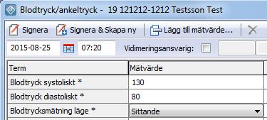 Mätvärde Blodtryck Termerna Blodtryck systoliskt, Blodtryck diastoliskt och Blodtrycksmätning läge kan