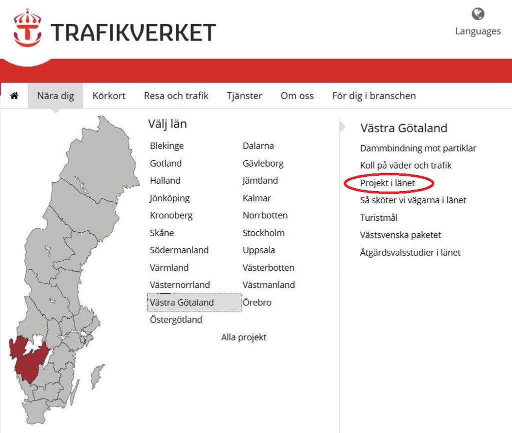 Gå in på Trafikverkets hemsida www.trafikverket.