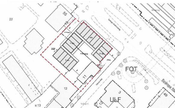 Byggnadsdel som föreslås bevaras Föreslagna platser för ny bebyggelse Tjänsteutlåtande Sida 9 (13) Kollektivtrafik Närmaste pendeltågstation är Spånga station som ligger cirka 50 meter nordost om