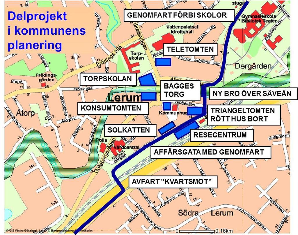 nya bostäder utmed Säveån i nämnda höghus, i ett 7-våningshus på Solkatten, i bostadsbebyggelse på Torpskolans parkering, i en påbyggnad av Rosengården (HSBs punkthus vid Hägerströms väg) samt i en