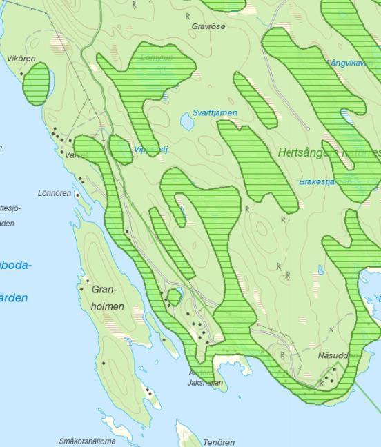 2017-08-29 Dnr 2016/B0174 22 Övriga skyddsområden Föreslagna fastigheter ligger delvis inom ett mycket högt klassat område (klass 1) enligt NV Våtmarksinventering (VMI).