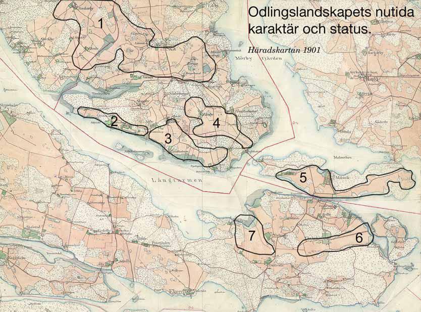 5(11) Beskrivningar från Kulturmiljöanalys av Tätortsbandet 2008: Bebyggelsen på Södra Färingsö är än idag starkt präglad av jordbrukssamhällets förutsättningar, vilket innebär att bebyggelsen i