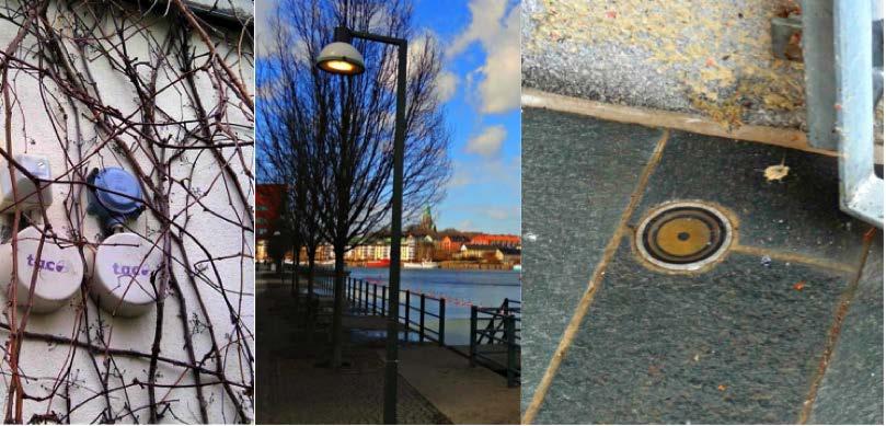 Figur 10. Felplacerade sensorer, belysning i dagsljus och temperatursensor i trottoaren som aktiverar värmeslingor med hög effekt Övrigt Bristande dokumentation.