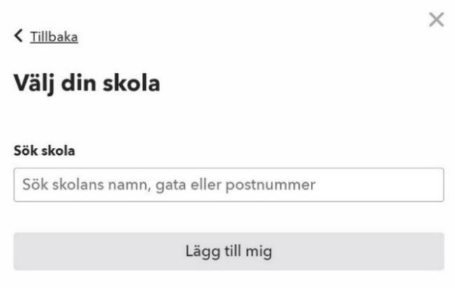 Välj din skola När du som är lärare verifierat din e-postadress ska du välja din skola. Klicka på Anslut till din skola från ditt konto (klicka på ditt namn när du loggat in på Mina sidor).