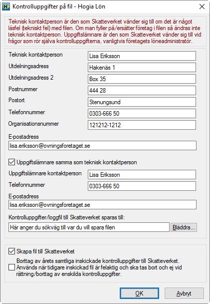 Sammanställning Sammanställningen ger dig en snabb överblick av innehållet i ditt kontrolluppgiftsregister, uppdelat per anställd.